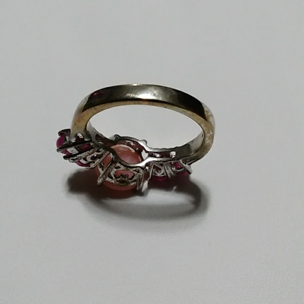 Pink Opal And Ruby Ring - image 5
